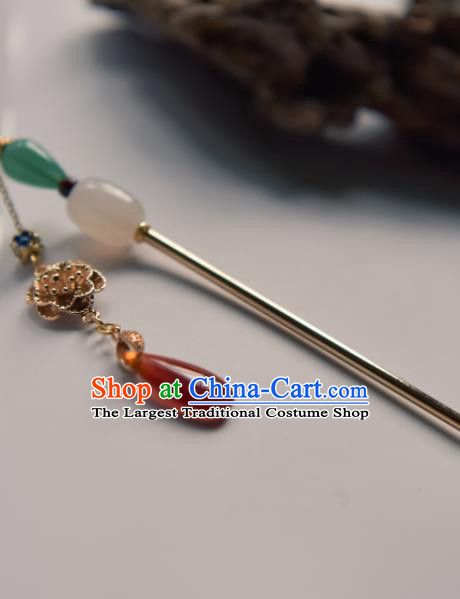 Chinese Ancient Princess Hair Accessories Traditional Hanfu Tassel Hairpins for Women
