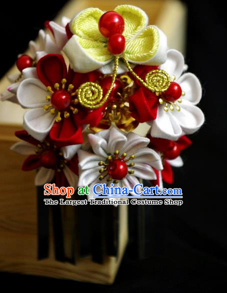 Japanese Geisha Kimono Butterfly Hairpins Traditional Yamato Hair Accessories for Women