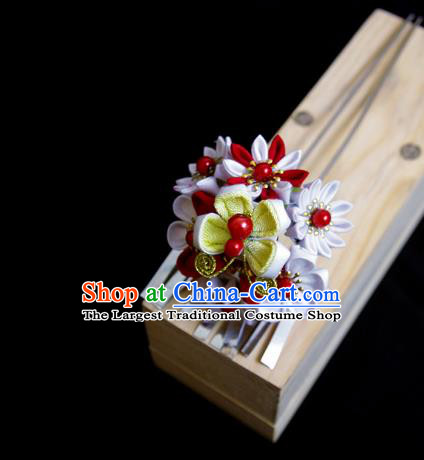 Japanese Geisha Kimono Butterfly Hairpins Traditional Yamato Hair Accessories for Women