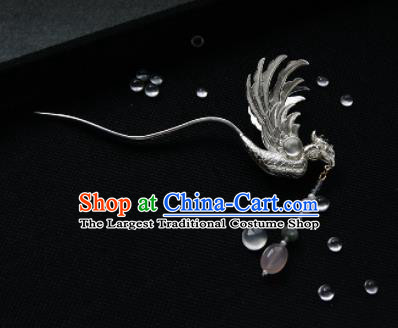 Chinese Ancient Ming Dynasty Phoenix Tassel Hairpins Hair Clip Traditional Hanfu Hair Accessories for Women