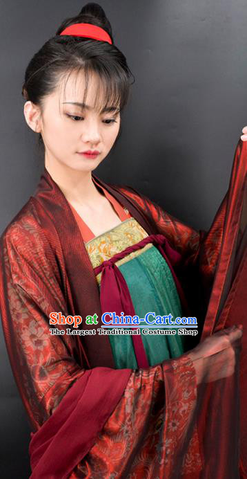 Chinese Traditional Tang Dynasty Court Princess Replica Costumes Ancient Bride Wedding Hanfu Dress for Women