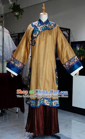 Chinese Ancient Drama Queen Costumes Traditional Qing Dynasty Court Empress Dress for Women