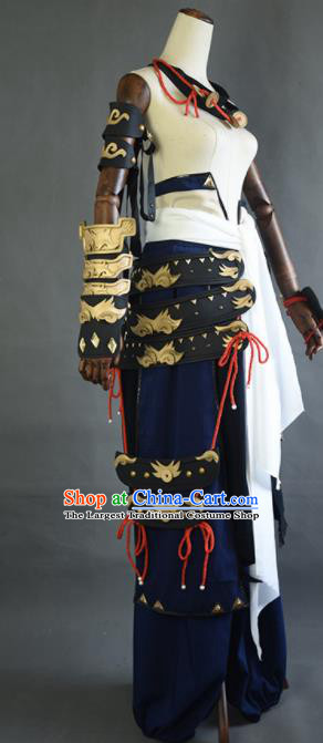 Chinese Ancient Cosplay Beggar Knight Clothing Traditional Hanfu Swordsman Costume for Men