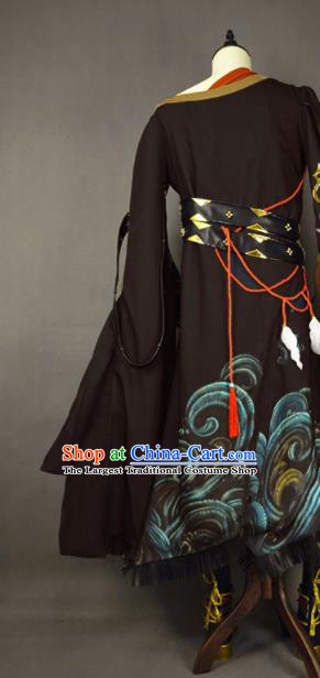 Chinese Ancient Cosplay Knight Beggar Clothing Traditional Hanfu Swordsman Costume for Men