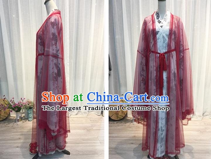 Chinese Traditional Jin Dynasty Court Concubine Replica Costumes Ancient Goddess Imperial Consort Hanfu Dress for Women