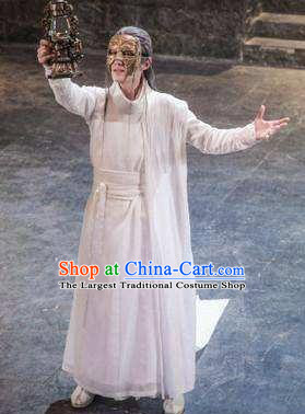 Chinese Ancient Cosplay Swordsman White Clothing Custom Traditional Nobility Childe Prince Costume for Men