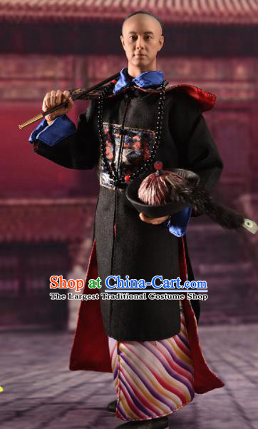 Chinese Ancient Manchu Official Clothing Traditional Qing Dynasty Officer Prince Costumes Complete Set for Men