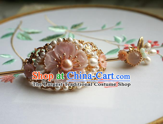 Chinese Ancient Princess Hairdo Crown Hairpins Traditional Handmade Hanfu Hair Accessories for Women