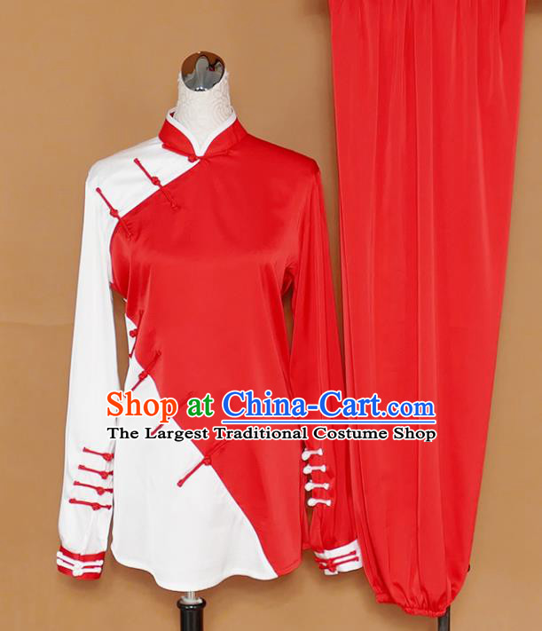 Chinese Professional Martial Arts Plated Buttons Costume Traditional Kung Fu Competition Tai Chi Clothing for Women