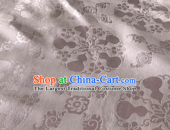 Asian Chinese Traditional Jacquard Calabash Pattern Design Lilac Satin China Qipao Silk Fabric Material
