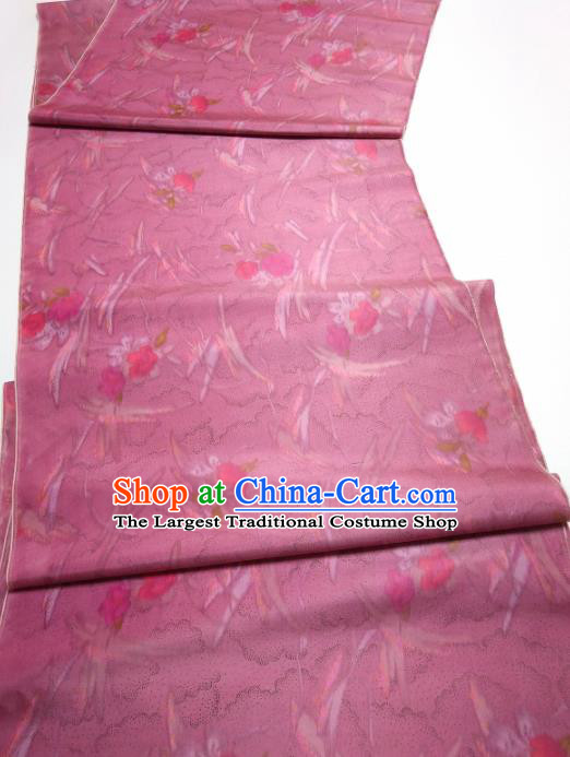 Chinese Traditional Pattern Design Amaranth Silk Fabric Asian China Hanfu Silk Material