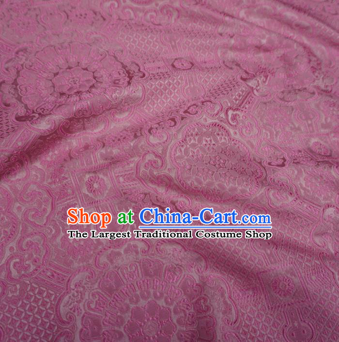 Chinese Traditional Royal Pattern Design Pink Brocade Fabric Asian Satin China Hanfu Silk Material