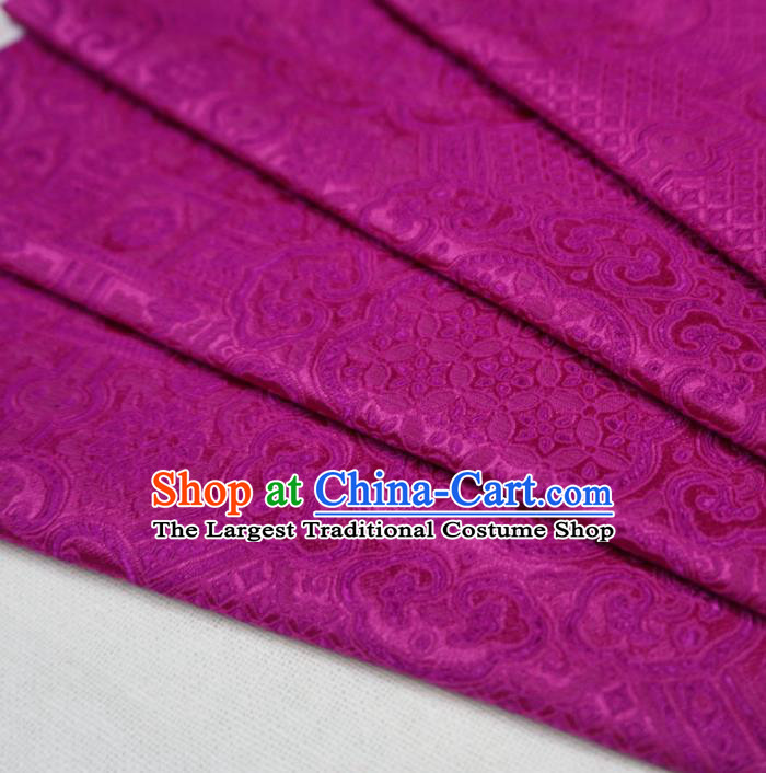 Chinese Traditional Royal Pattern Design Rosy Brocade Fabric Asian Satin China Hanfu Silk Material