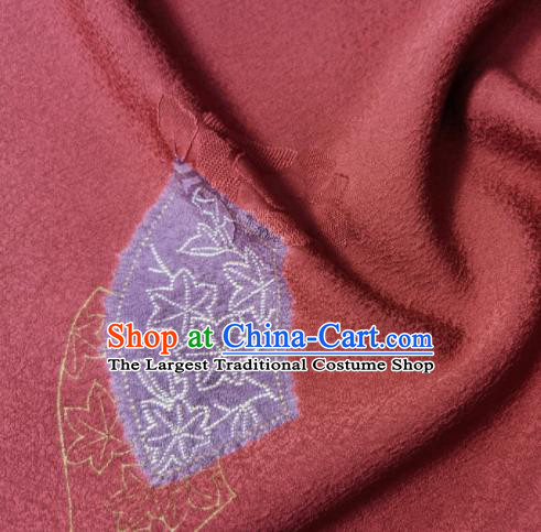 Chinese Traditional Daisy Pattern Design Red Silk Fabric Asian China Hanfu Silk Material