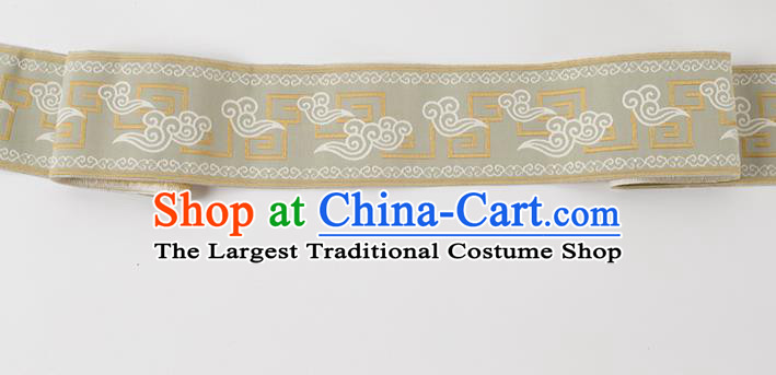 Chinese Traditional Hanfu Embroidered Clouds Pattern Waistband Lace Fabric Asian China Costume Collar Accessories