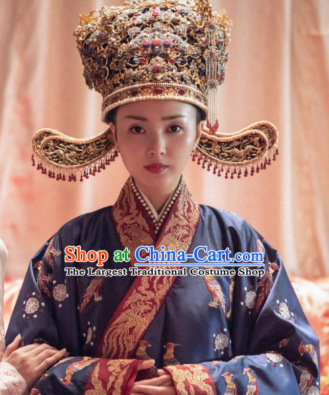 Drama Royal Nirvana Chinese Ancient Song Dynasty Crown Princess Zhang Nianzhi Replica Costumes and Headpiece Complete Set