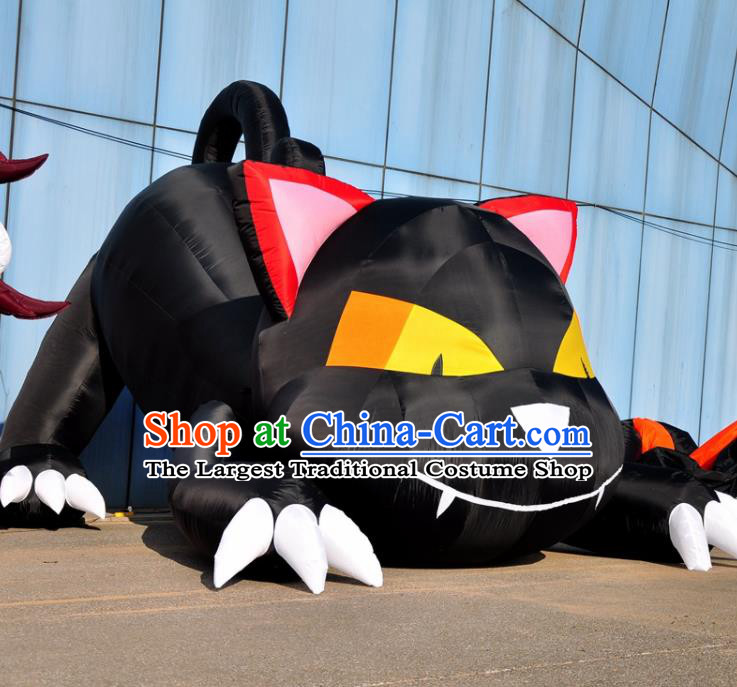 Large Halloween Inflatable Cat Models Haunted House Inflatable Arches