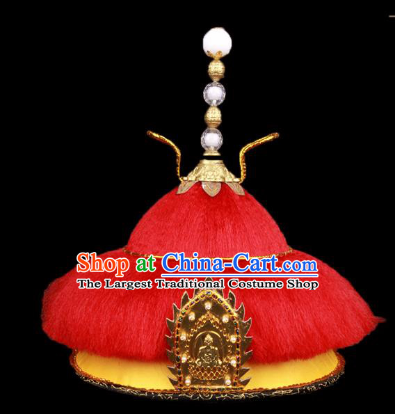 Chinese Traditional Qing Dynasty Emperor Hat Ancient Monarch Headwear for Men
