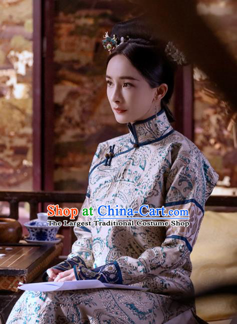 Chinese Drama Traditional Ancient Qing Dynasty Manchu Imperial Empress Replica Costumes for Women