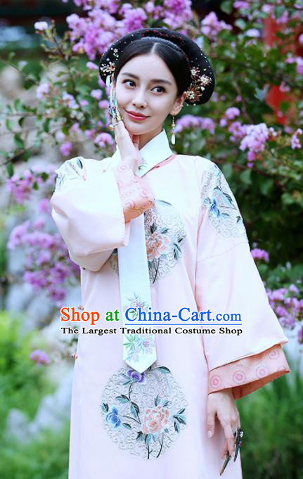 Chinese Drama Ancient Imperial Consort Dress Traditional Qing Dynasty Manchu Lady Replica Costumes for Women