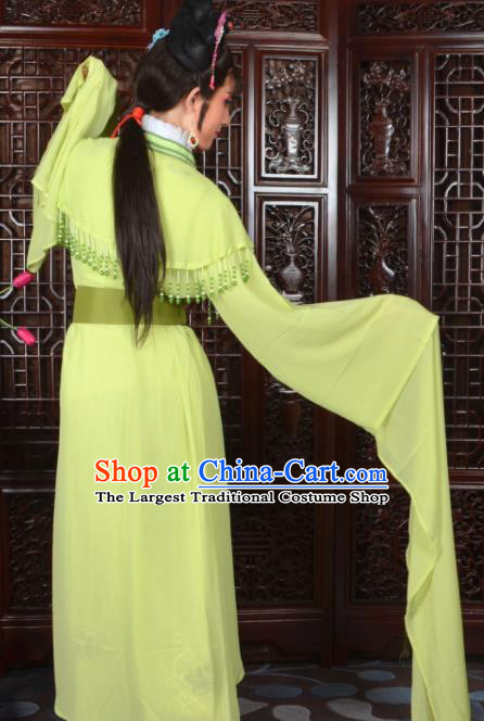 Chinese Traditional Beijing Opera Diva Light Green Dress Peking Opera Princess Costumes for Women
