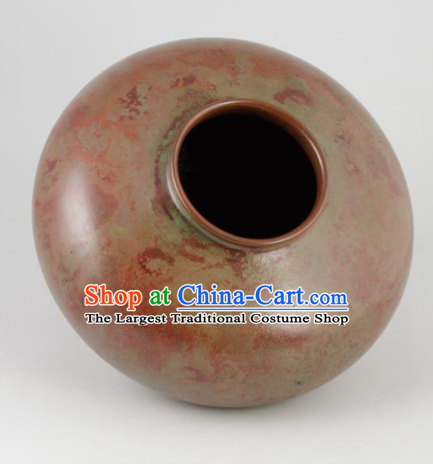 Chinese Handmade Copper Vase Traditional Bronze Craft Decoration