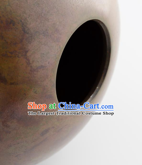 Chinese Handmade Bronze Flower Vase Traditional Red Copper Craft Decoration