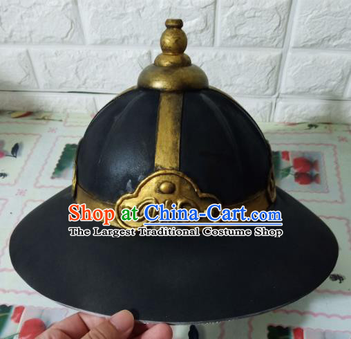 Chinese Handmade Traditional Ming Dynasty Imperial Guards Helmet Ancient Blades Hat for Men
