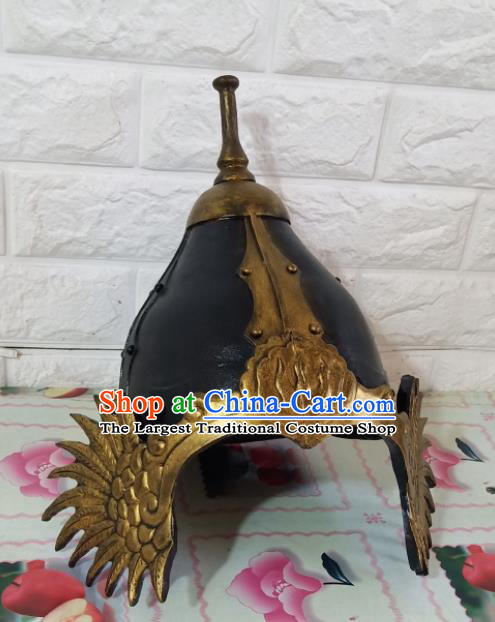 Chinese Handmade Traditional Tang Dynasty Helmet Ancient General Hat for Men