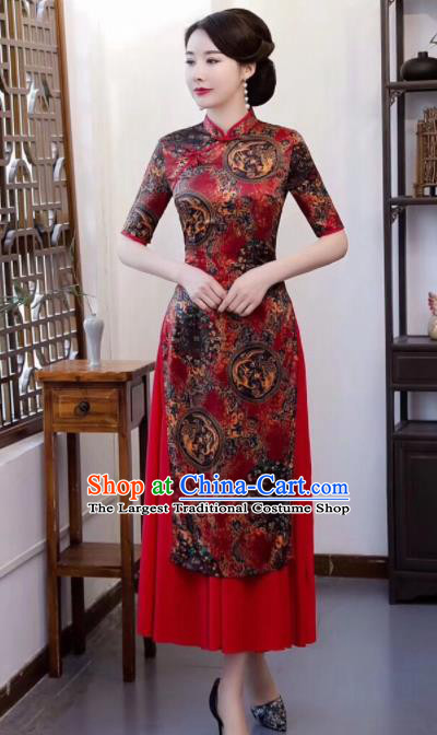 Chinese Traditional Qiapo Dress Cheongsam National Costumes for Women