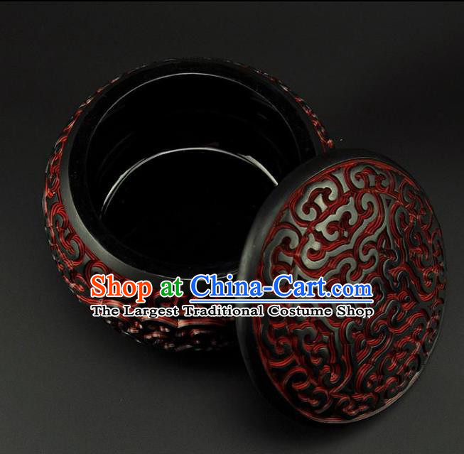 Traditional Chinese Handmade Lacquerware Carving I go Box Craft