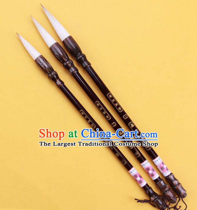 The Four Treasures of Study Bamboo Writing Brushes Chinese Calligraphy Sheep Hair Brush Pen