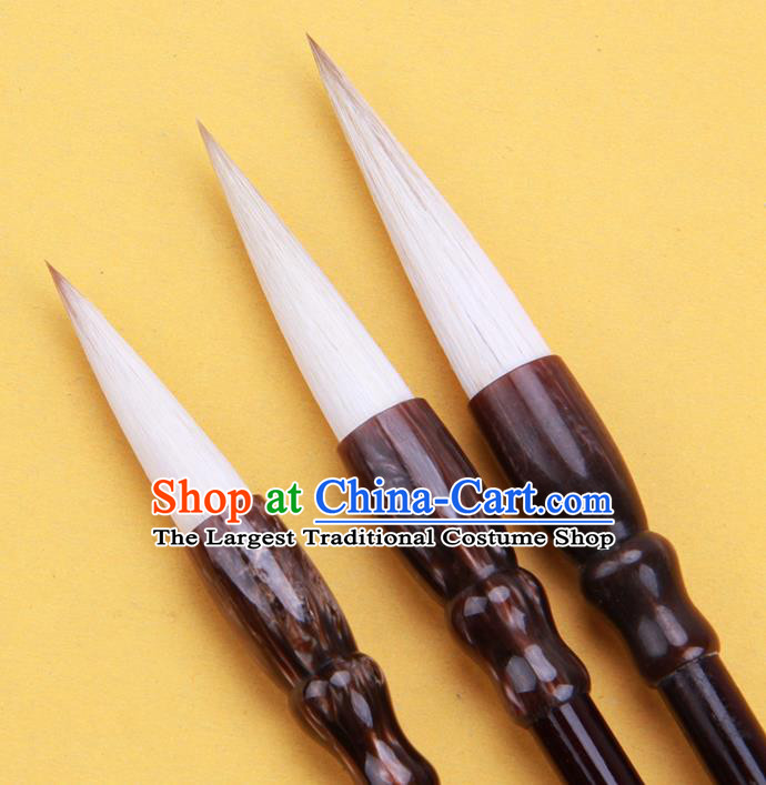 The Four Treasures of Study Bamboo Writing Brushes Chinese Calligraphy Sheep Hair Brush Pen