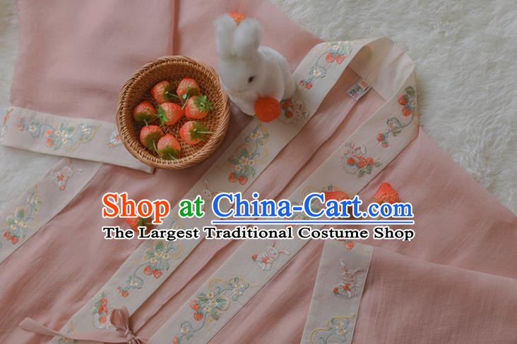 Chinese Ancient Village Girl Garment Song Dynasty Young Lady Dress Traditional BeiZi Top and Skirt Hanfu Costumes Complete Set
