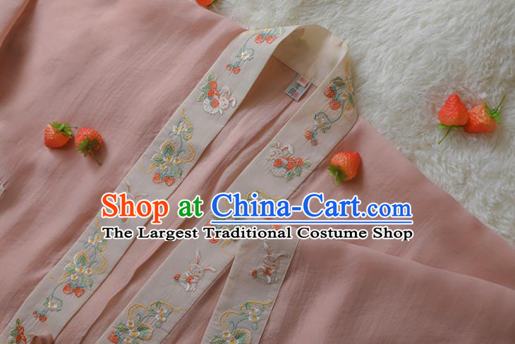 Chinese Ancient Village Girl Garment Song Dynasty Young Lady Dress Traditional BeiZi Top and Skirt Hanfu Costumes Complete Set