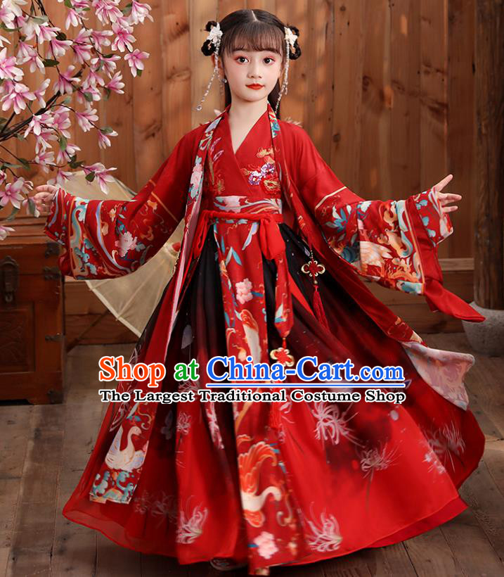 red royal princess dress