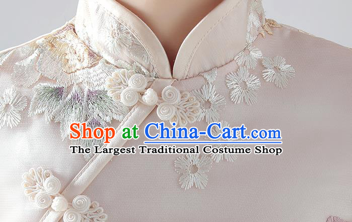 Chinese Traditional Tang Suit Apricot Blouse and Skirt Qipao Dress Ancient Girl Costumes Stage Show Cheongsam Apparels for Kids