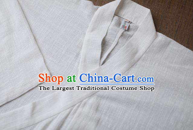 Chinese Traditional Ancient Female Swordsman Garment Jin Dynasty Palace Lady Green Flax Hanfu Dress Costumes