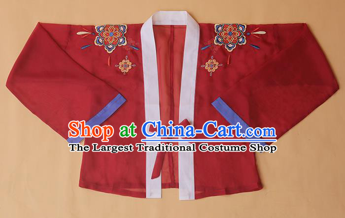Chinese Ancient Court Woman Costumes Traditional Hanfu Tang Dynasty Princess Red Blouse and Dress Apparels