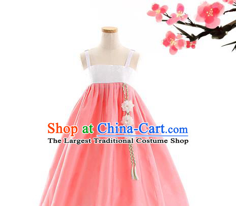 Korean Bride Hanbok Grey Blouse and Pink Dress Korea Fashion Wedding Costumes Traditional Festival Apparels for Women