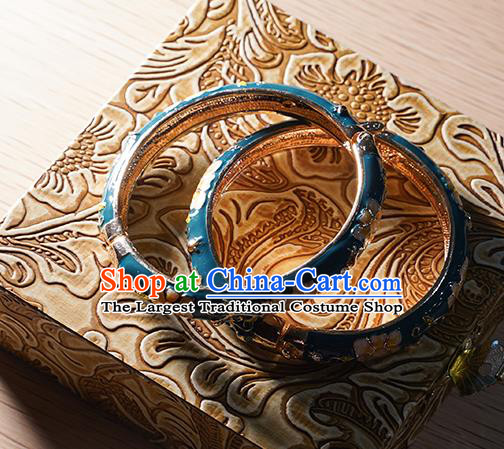 Chinese Classical Hanfu Enamel Bracelet Accessories Ancient Princess Bangle