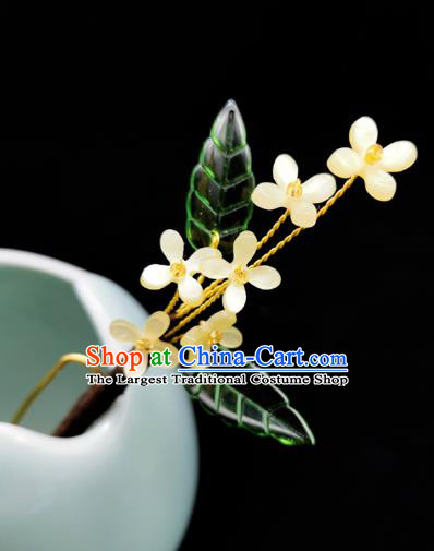 Chinese Classical Fragrans Hair Stick Handmade Hanfu Hair Accessories Ancient Song Dynasty Court Flowers Hairpins