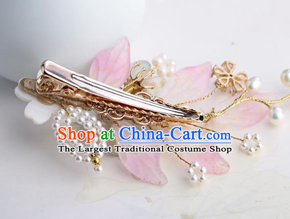 Chinese Classical Palace Light Green Plum Blossom Hair Sticks Handmade Hanfu Hair Accessories Ancient Song Dynasty Princess Shell Hairpins