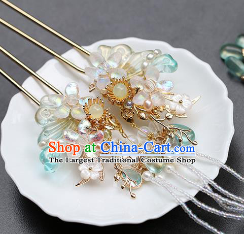Chinese Classical Palace Butterfly Tassel Hair Stick Handmade Hanfu Hair Accessories Ancient Ming Dynasty Empress Hairpins Hair Clip