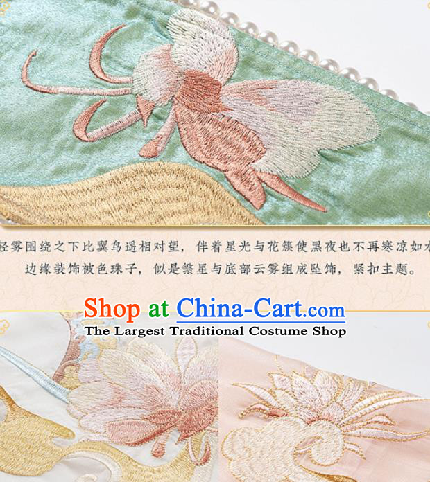 Chinese Ancient Royal Queen Hanfu Apparels Traditional Song Dynasty Empress Historical Costumes Embroidered BeiZi Blouse and Skirt Complete Set
