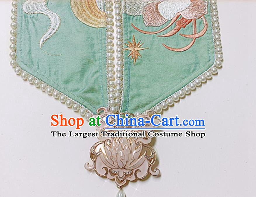 Chinese Ancient Royal Queen Hanfu Apparels Traditional Song Dynasty Empress Historical Costumes Embroidered BeiZi Blouse and Skirt Complete Set