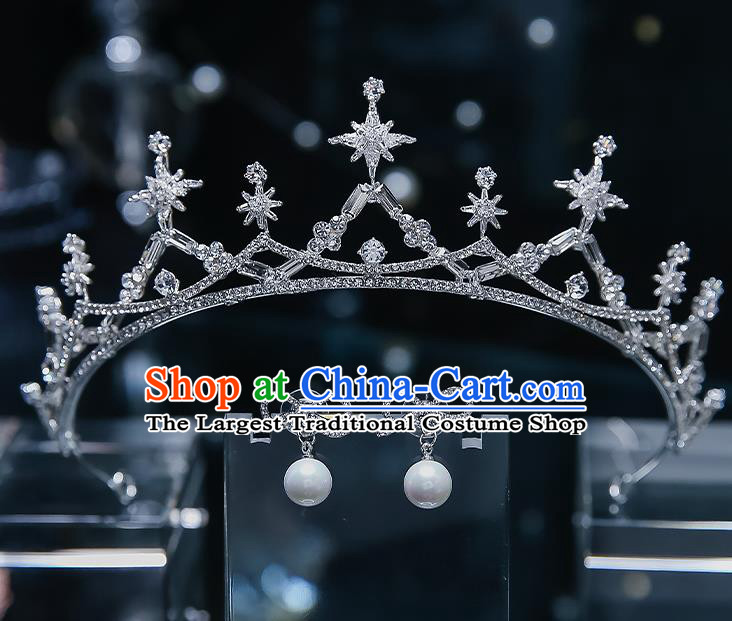 Handmade Baroque Wedding Bride Royal Crown Classical Jewelry Accessories European Princess Hair Accessories