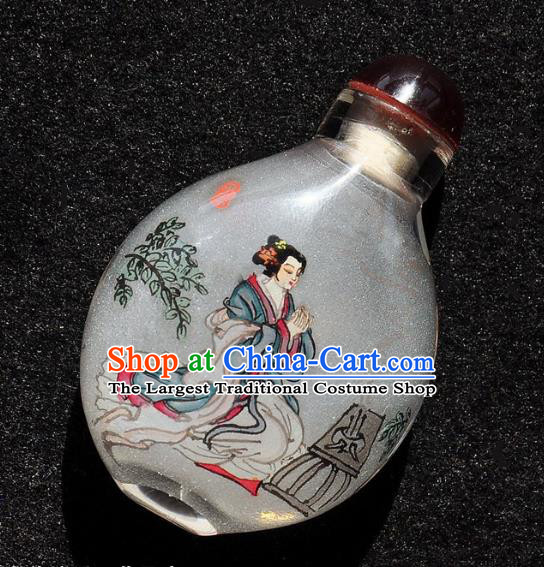 Chinese Handmade Snuff Bottle Traditional Inside Painting Court Lady Snuff Bottles Artware