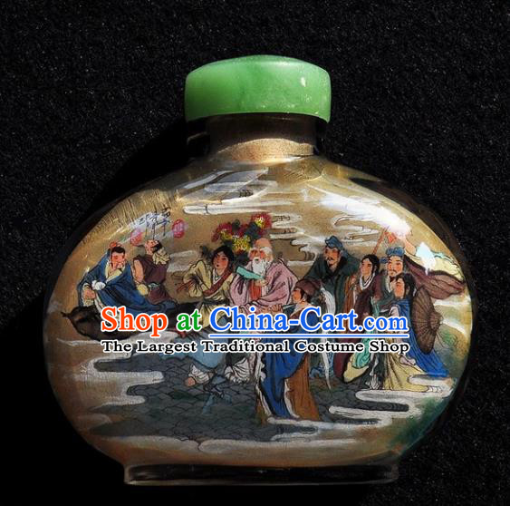 Chinese Handmade Immortals Snuff Bottle Traditional Inside Painting Gods Snuff Bottles Artware