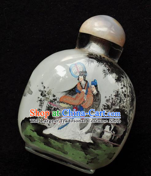 Chinese Handmade Snuff Bottle Traditional Inside Painting Court Woman Snuff Bottles Artware